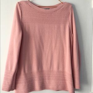Knitted boat neck top Size L in Blush Pink